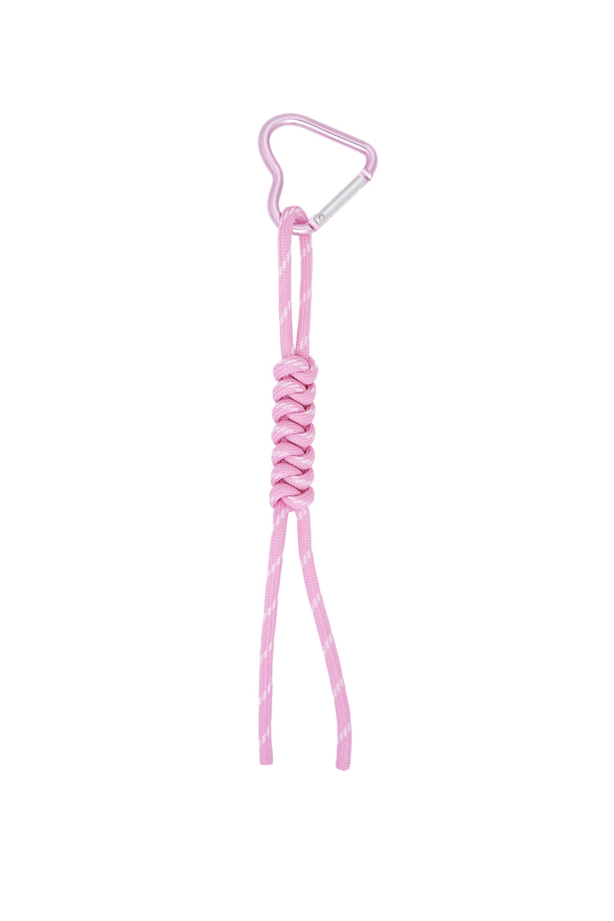 (per stuk) Bag charm en sleutelhanger enkel lint roze - 20x4,5cm