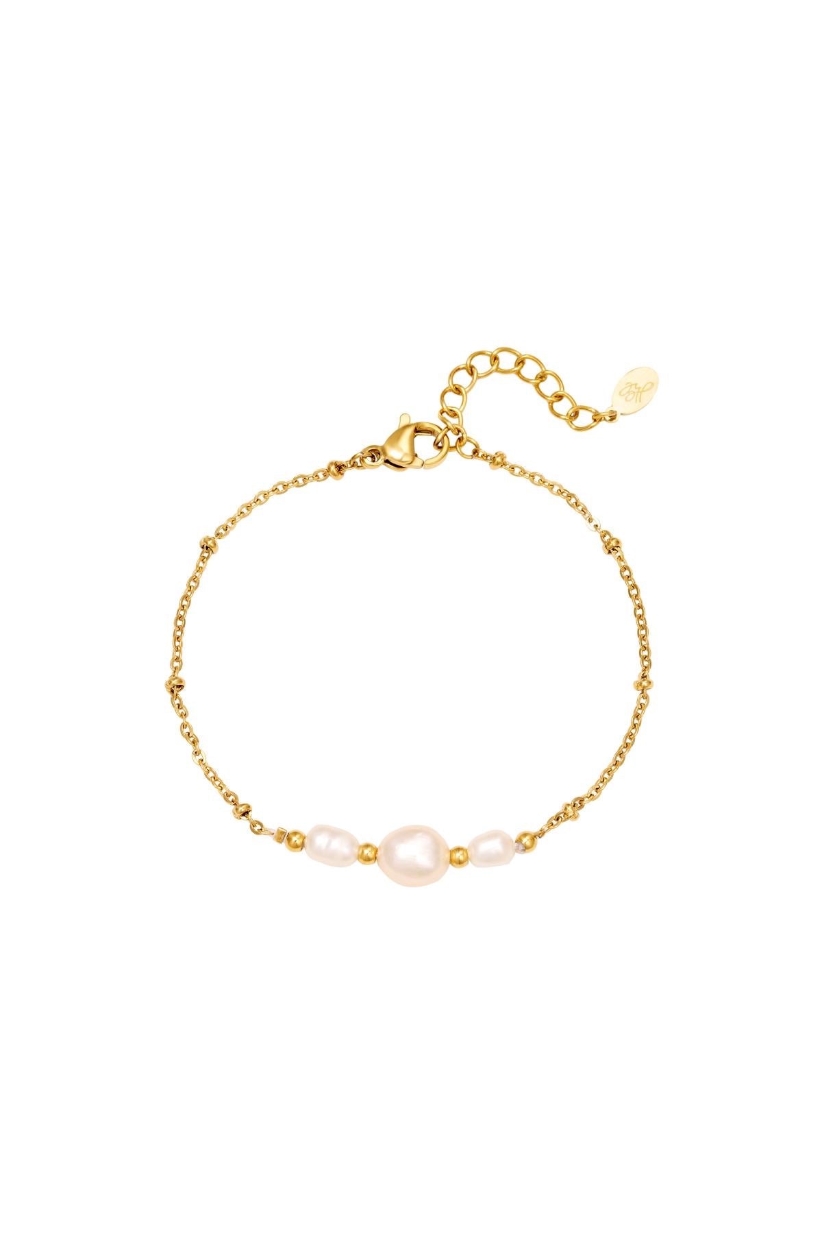 Armband shine bright - goud RVS