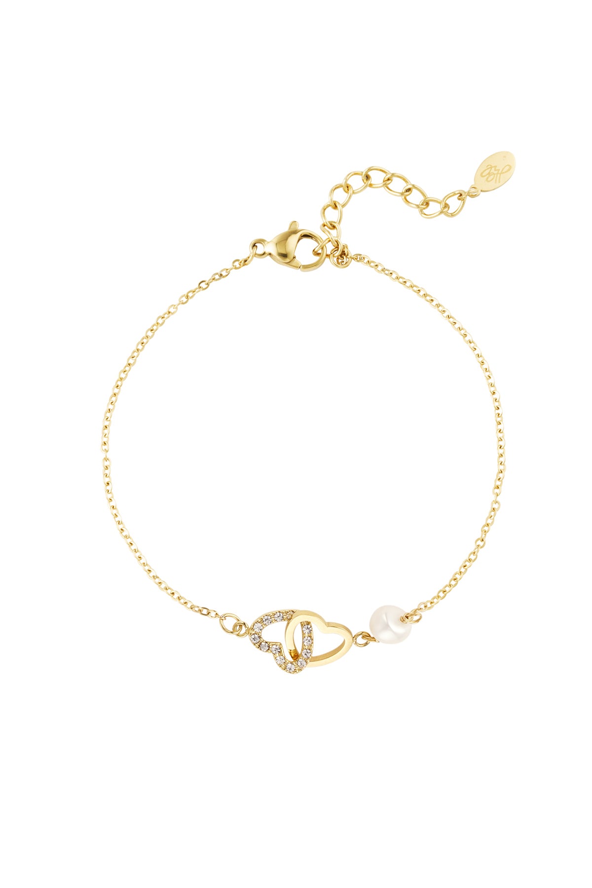 Armband forever love - goud RVS
