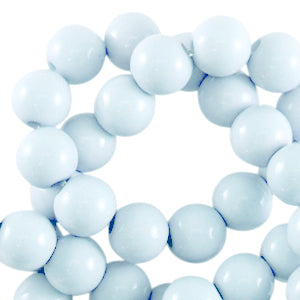 50 stuks acryl kralen shiny blauw - 6mm