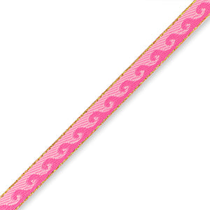 (per meter) Waves lint Fuchsia Roze - 10mm