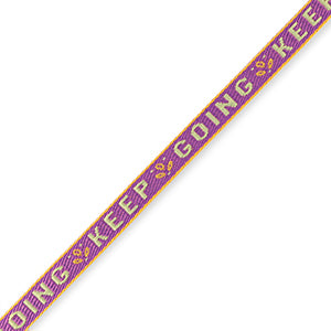(per meter) "Keep Going" lint Paars Groen - 10mm