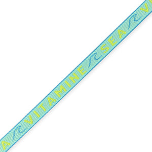 (per meter) "Vitamine Sea" lint blauw geel - 10mm