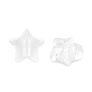 5 stuks Acryl kralen ster Transparant wit crystal - 6mm