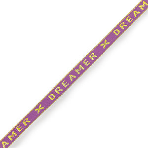 (per meter) "Dreamer" lint goud paars - 10mm