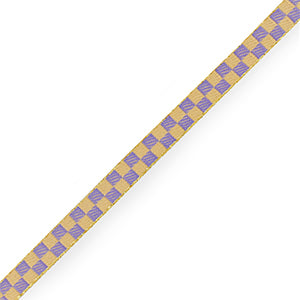 (per meter) Blokjes lint Geel Paars - 10mm