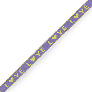 (per meter) Love lint Paars - 10mm
