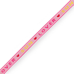 (per meter) "Sun & Love" lint Roze Geel - 10mm