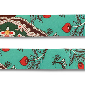 (per 50cm) Bandana strook multicolour blauw bruin - 40mm