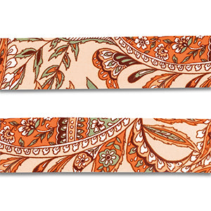 (per 50cm) Bandana strook multicolour beige oranje - 40mm