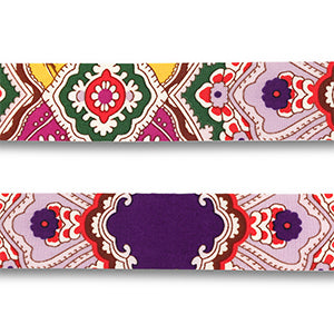 (per 50cm) Bandana strook multicolour roze paars - 40mm