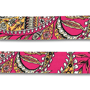 (per 50cm) Bandana strook multicolour roze geel - 40mm