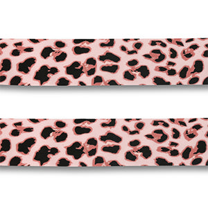 (per 50cm) Bandana strook tijgerprint roze - 40mm