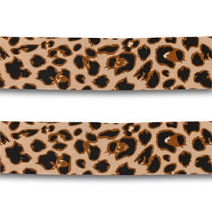 (per 50cm) Bandana strook tijgerprint licht bruin - 40mm