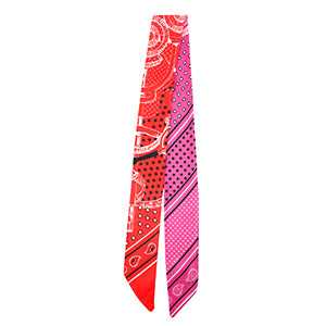 (per stuk) Bandana sjaal ster rood roze - 90x5cm