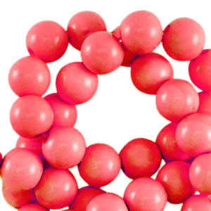 (per stuk) Grote ronde acryl kralen shiny rood - 18mm