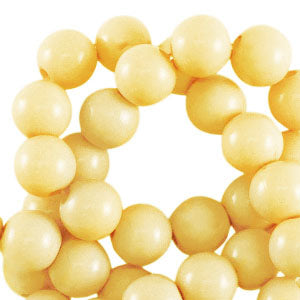 (per stuk) Grote ronde acryl kralen shiny daffodil geel - 18mm