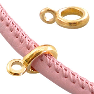 (per stuk) Metalen DQ hanger met oog goud - 12,5x9mm