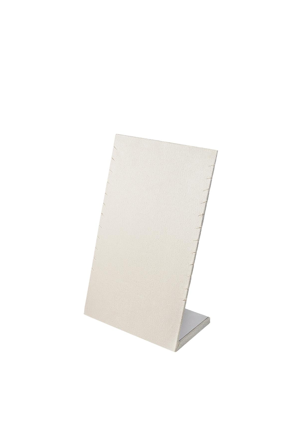 Sieraden display 12 kettingen off white - 25x15cm