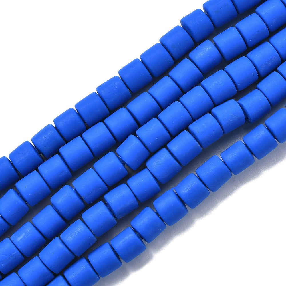 10 stuks Polymeer kralen donker blauw - 6mm