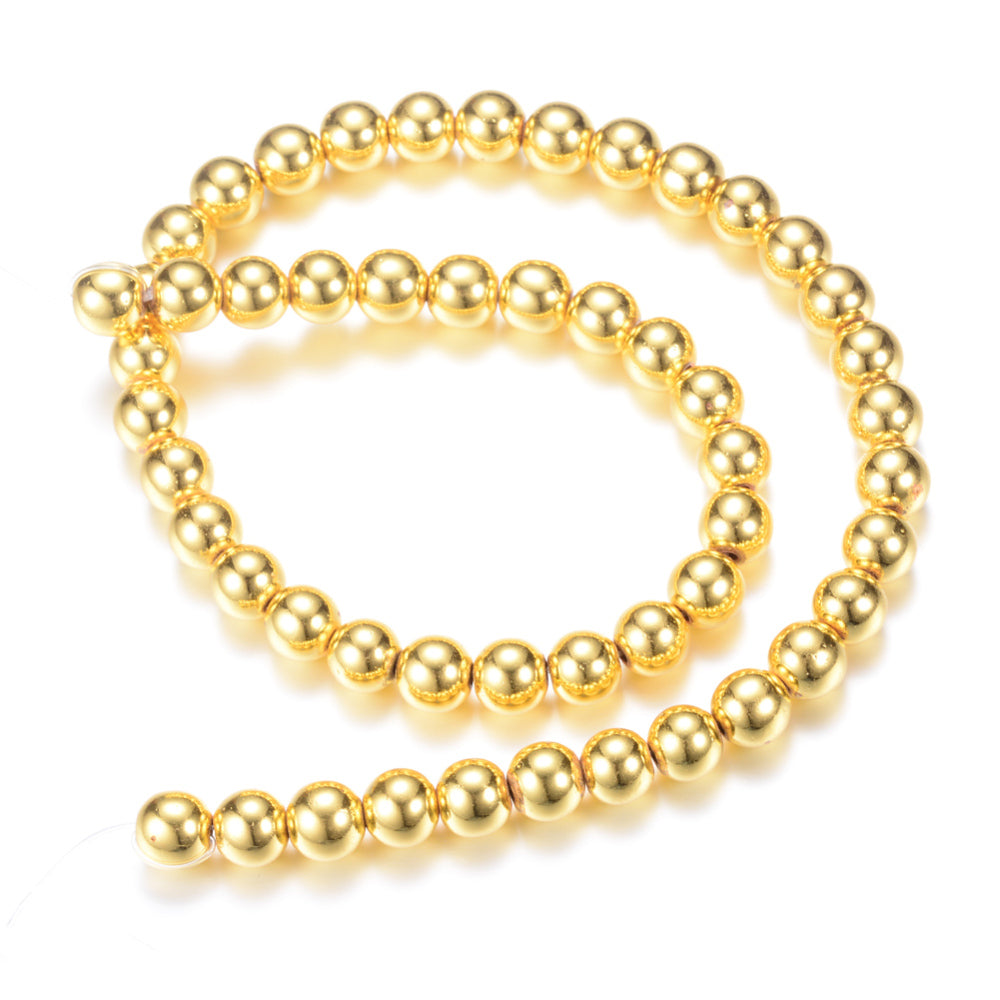 (per streng) Gouden kralen - 6mm