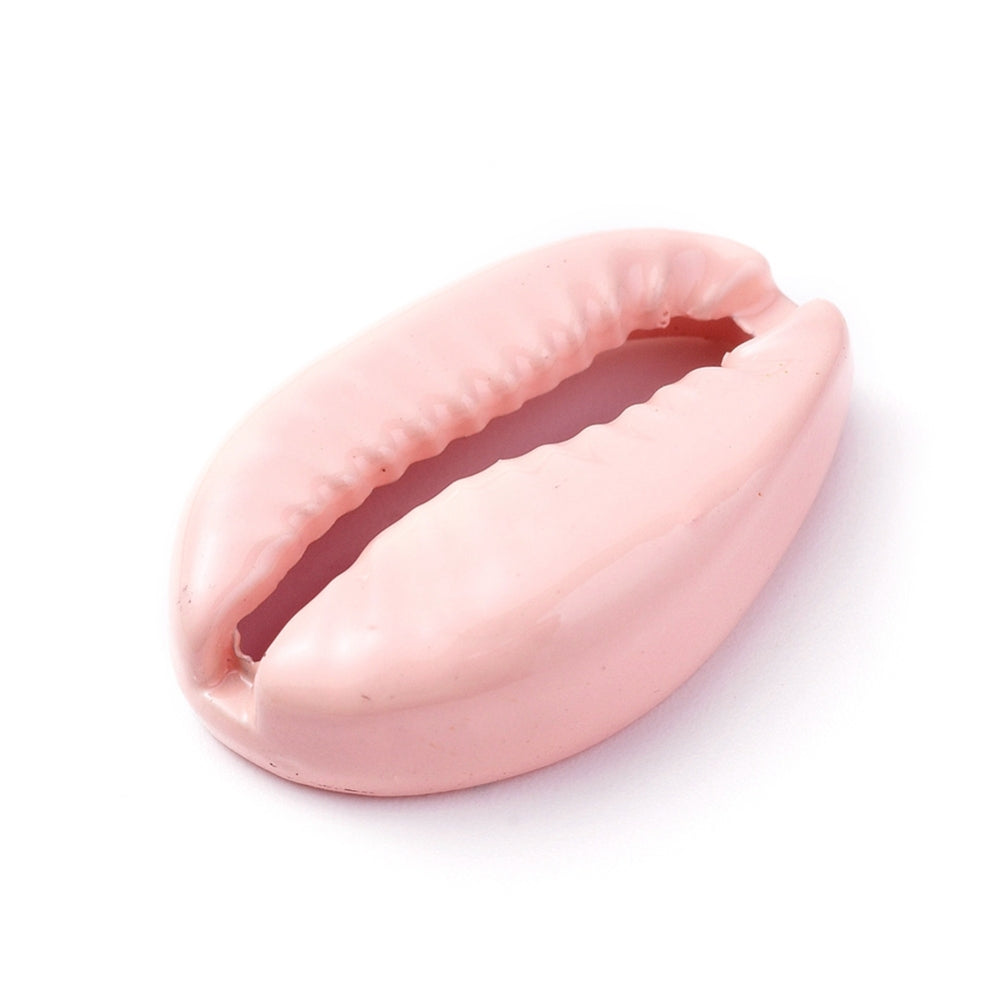(per stuk) Kauri Schelp Licht roze - 19,4x12,5x5mm
