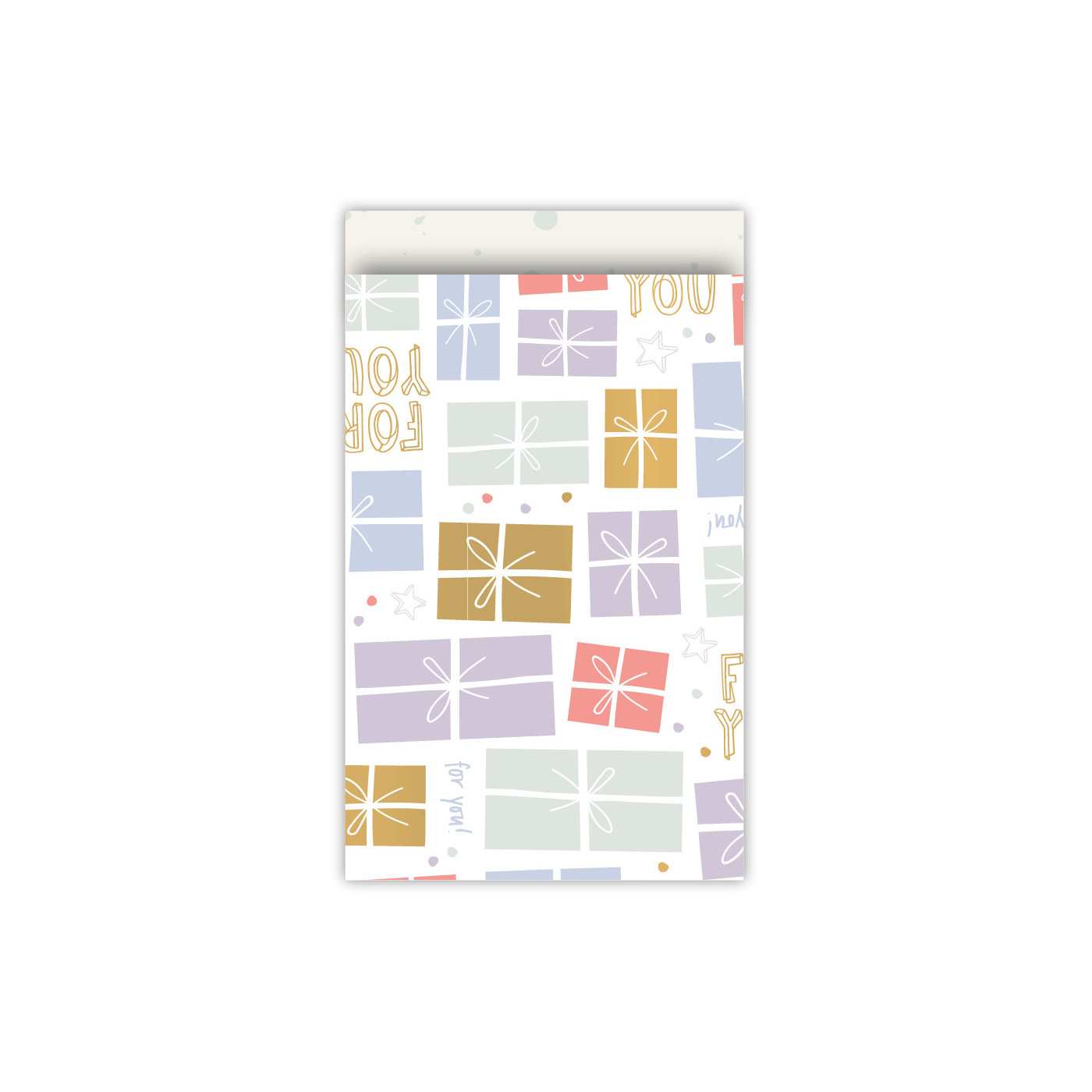 5 stuks Cadeauzakjes Happy Wrapping colorful - 12x19cm