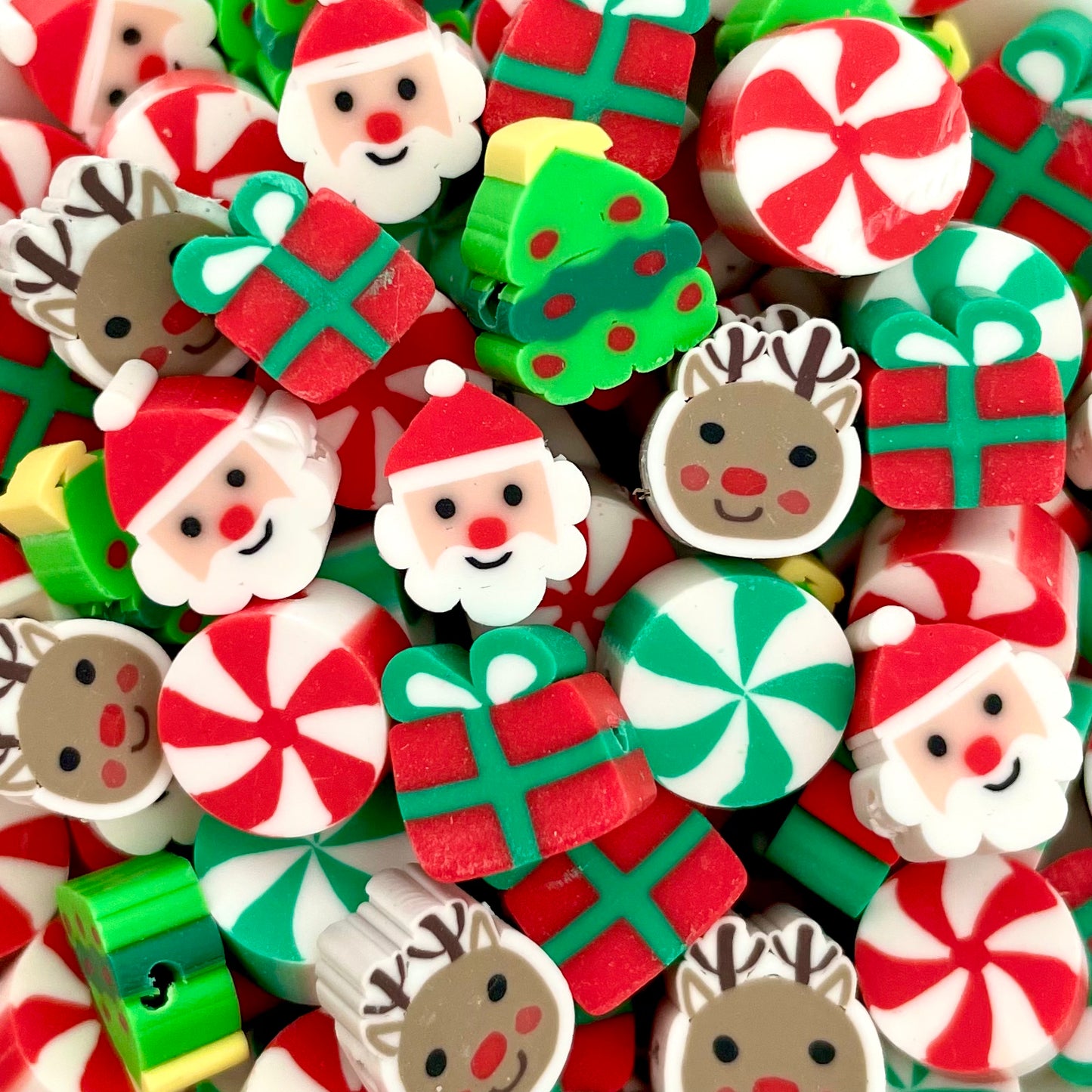 5 stuks Verschillende Polymeer Kerst kralen - 10mm (3)