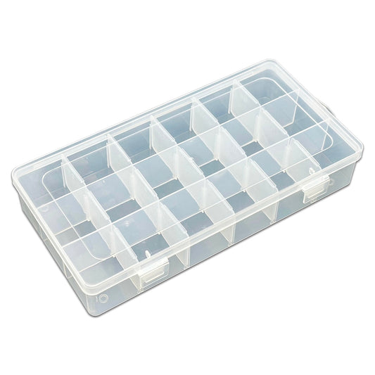 (per stuk) Organizer bakje met 18 vakken - 19,1x10x2,2cm