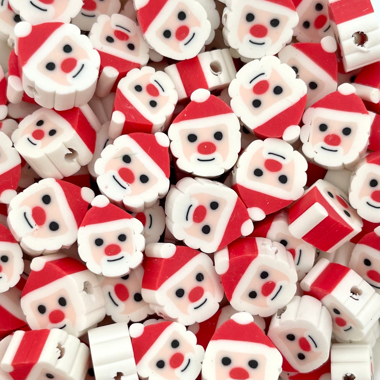 5 stuks Polymeer Kerst kralen Kerstman - 10mm