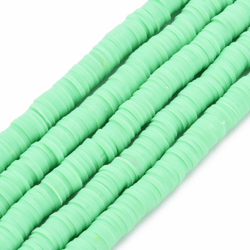 40cm Streng Katsuki polymeer kralen Groen - 6mm