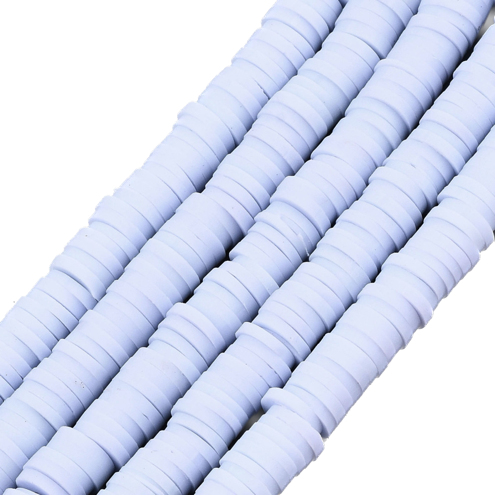 40cm Streng Katsuki polymeer kralen Licht Blauw - 6mm