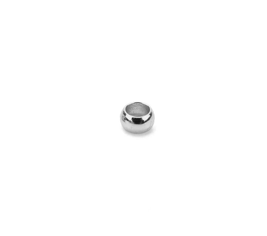 50 stuks Roestvrij Stalen (RVS) Knijpkraal zilver - 2mm