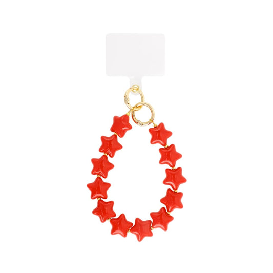 (per stuk) Telefoonkoord ster rood