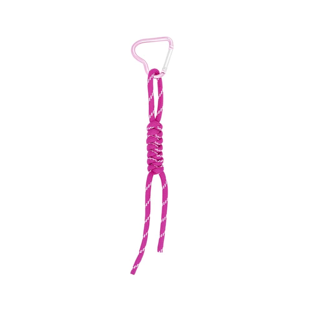 (per stuk) Bag charm en sleutelhanger enkel lint fuchsia roze - 20x4,5cm
