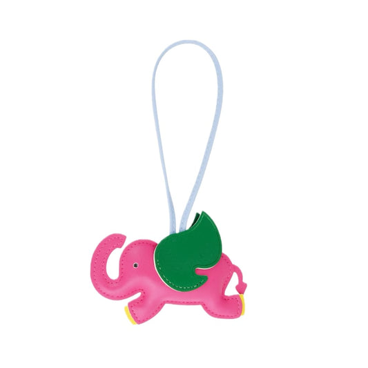 (per stuk) Bag charm olifant roze - 9x12cm