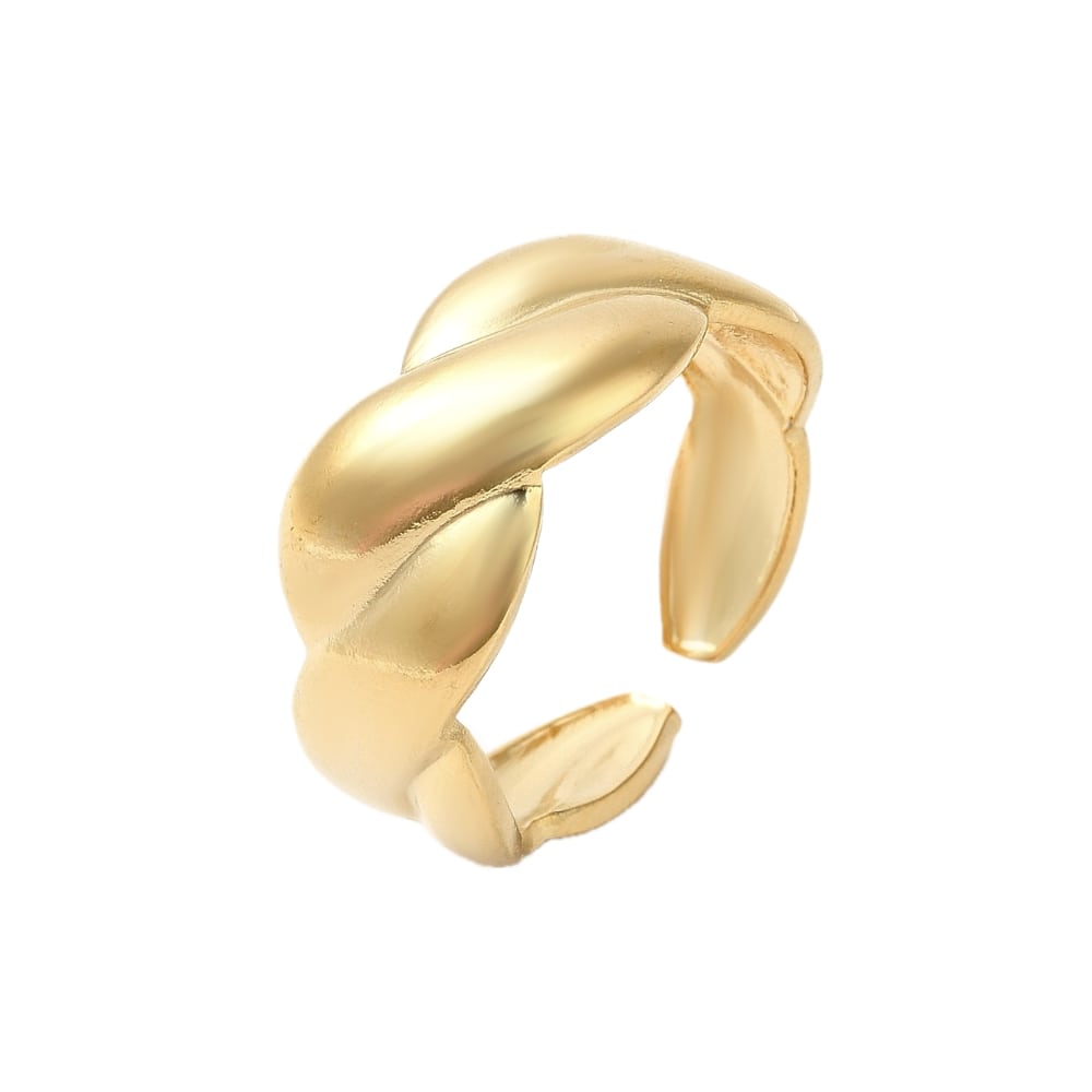 Big twisted ring goud
