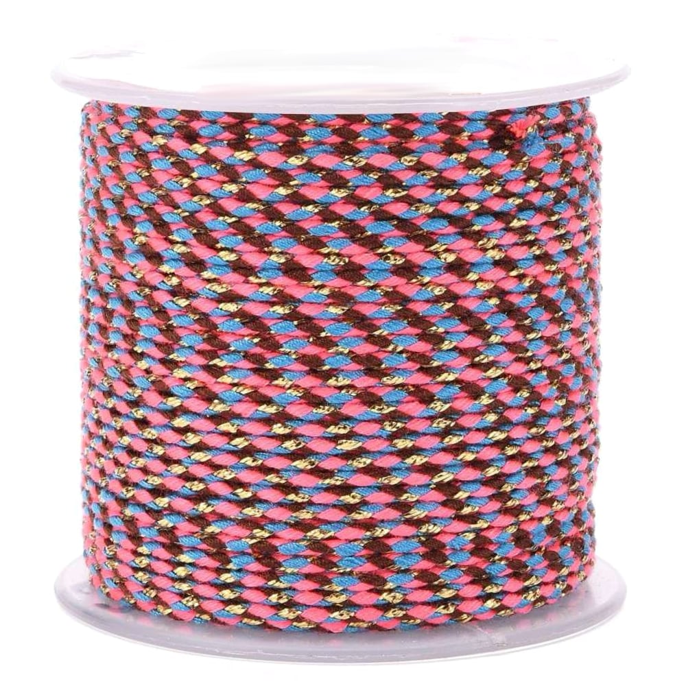 (per meter) Surfkoord roze blauw rood - 2mm