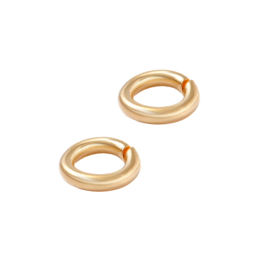 25 stuks Roestvrij Stalen (RVS) Buigringen goud - 5x0,8mm