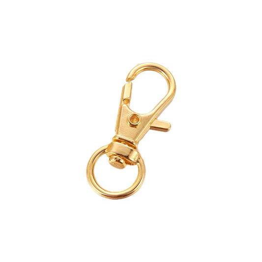 (per stuk) Sleutelhanger clip goud - 30,5x11mm