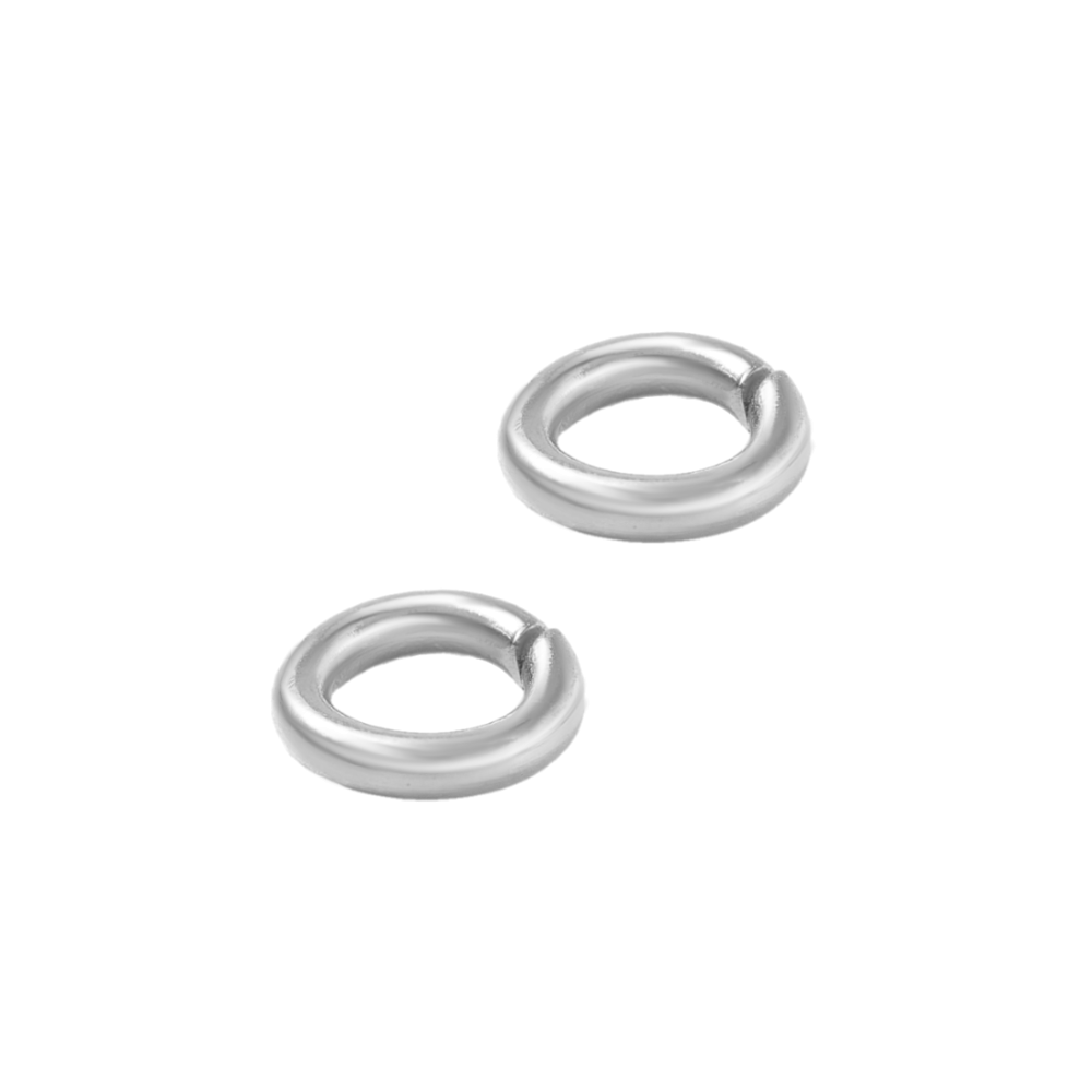 25 stuks Roestvrij Stalen (RVS) Buigringen zilver - 4x0.5mm