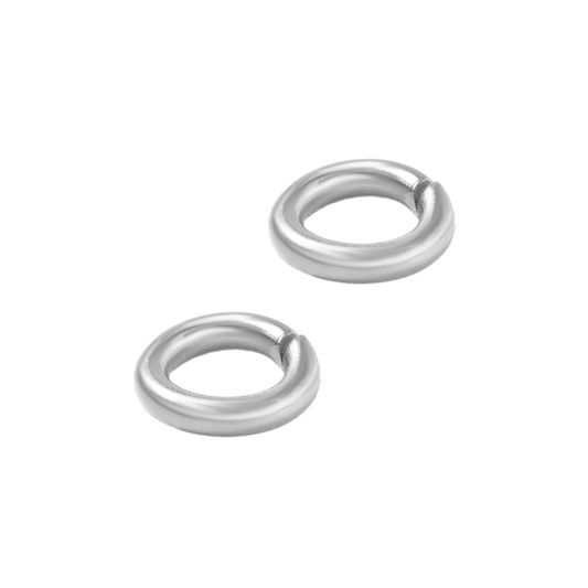 25 stuks Roestvrij Stalen (RVS) Buigringen zilver - 5x1mm