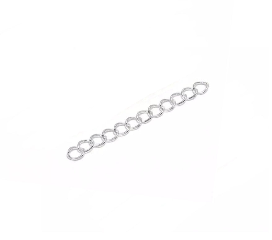 5 stuks Verlengketting Zilver - 3,5mm