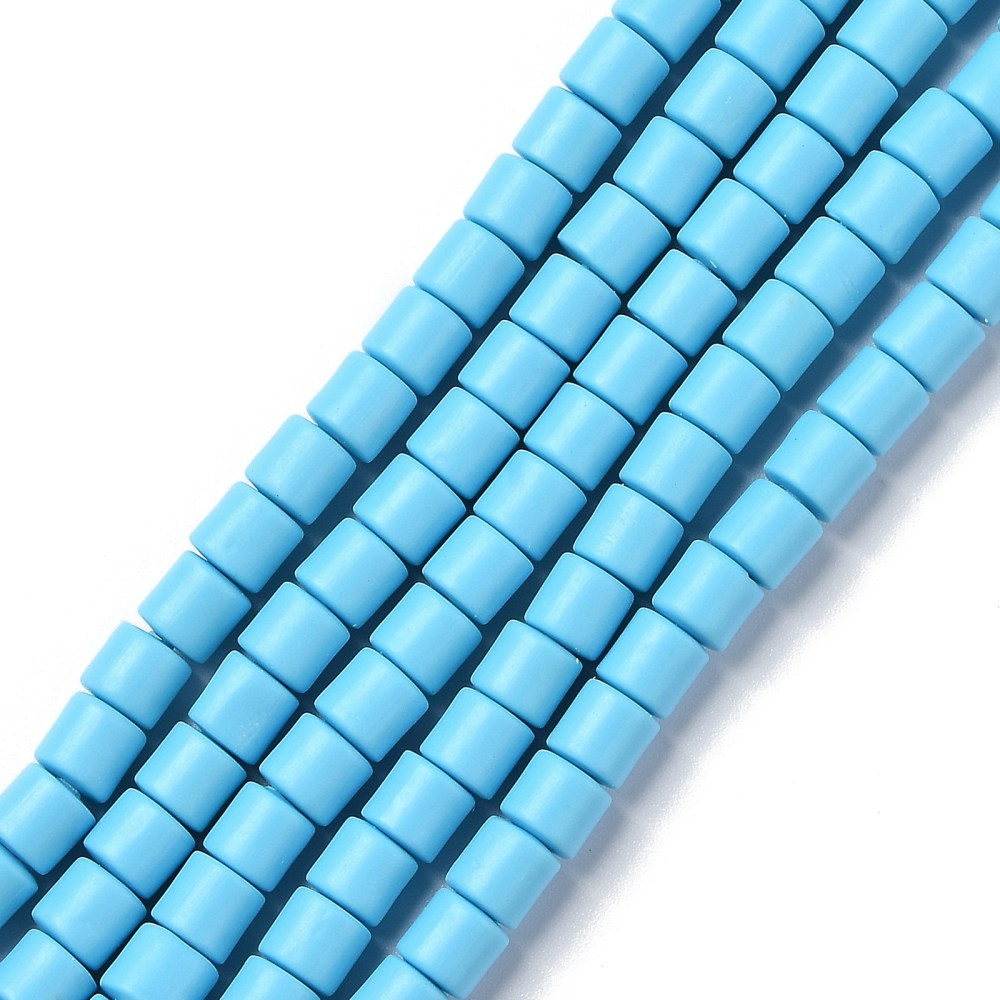 10 stuks Polymeer kralen blauw - 6mm