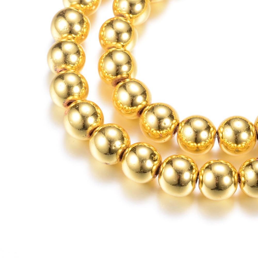 (per streng) Gouden kralen - 6mm