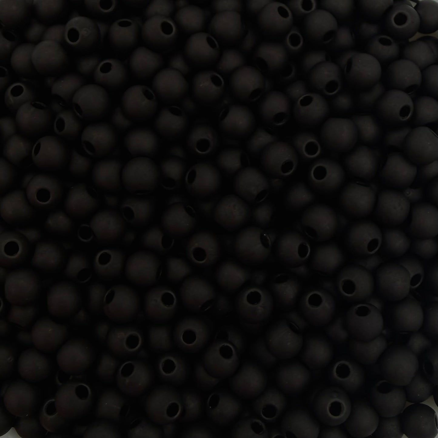 100 stuks acryl kralen mat zwart - 4mm