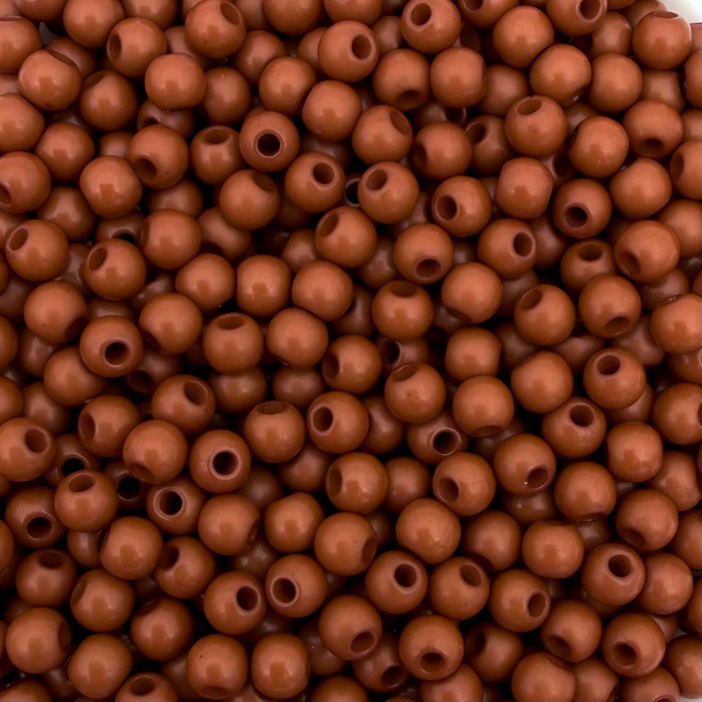100 stuks acryl kralen shiny bruin - 4mm