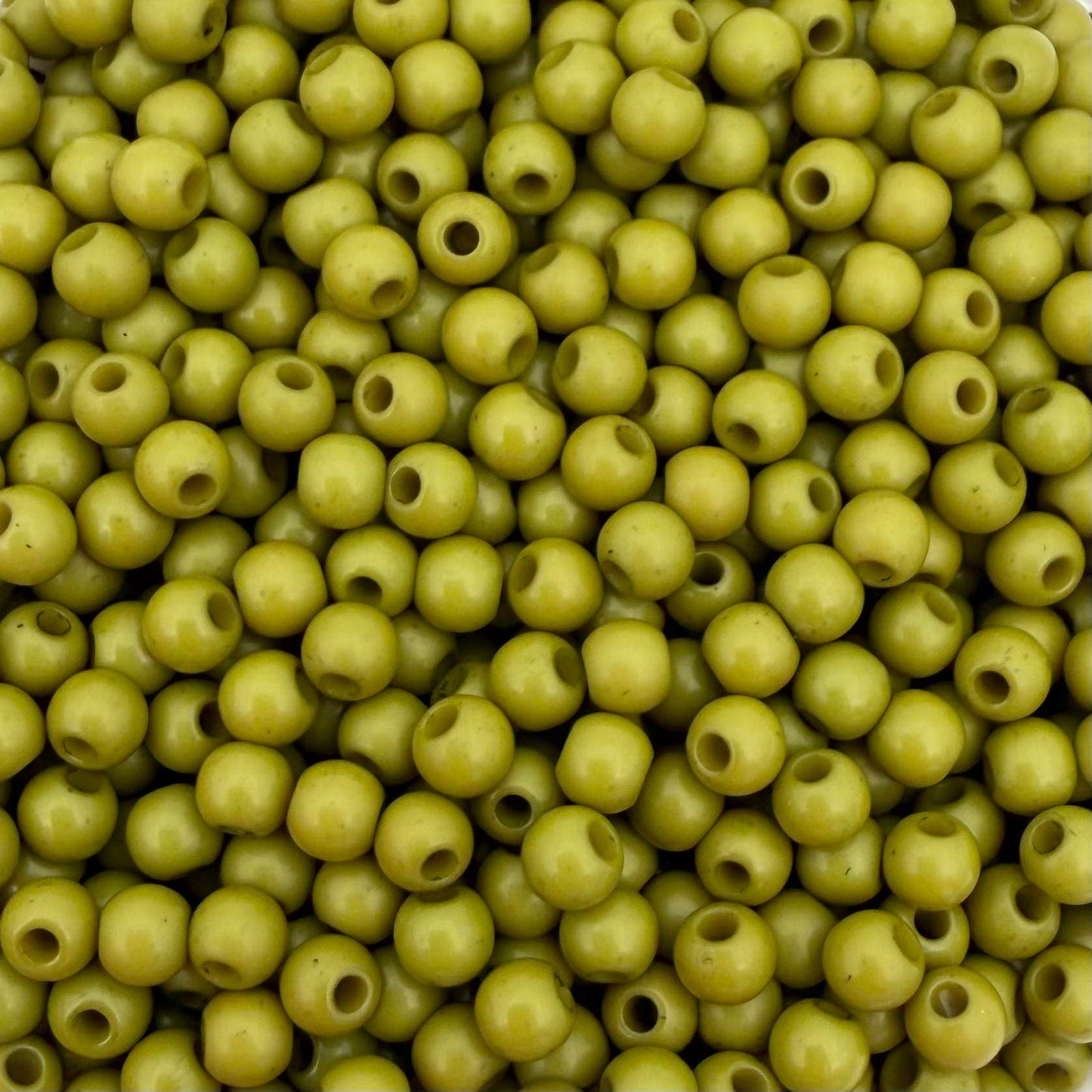 100 stuks acryl kralen shiny legergroen - 4mm