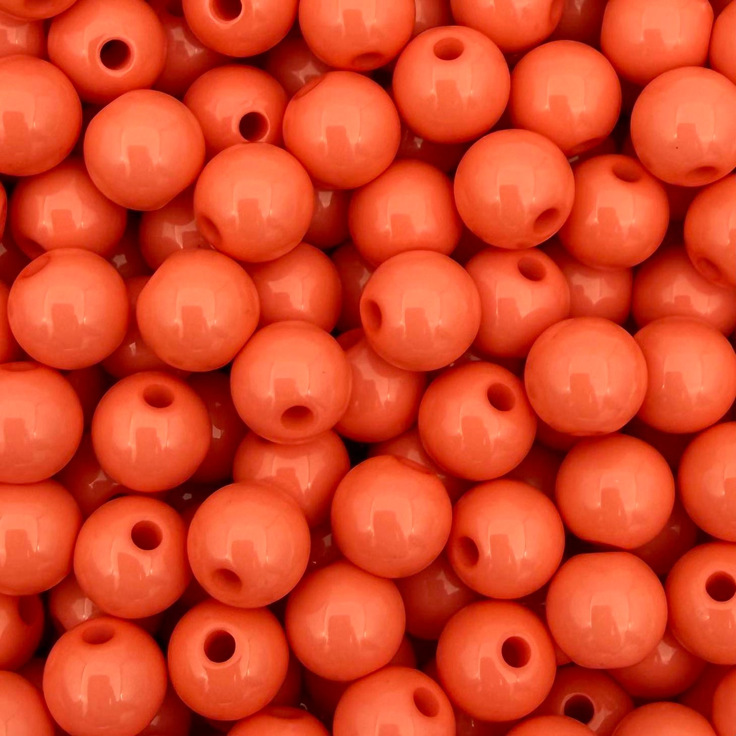 50 stuks acryl kralen shiny oranje - 8mm