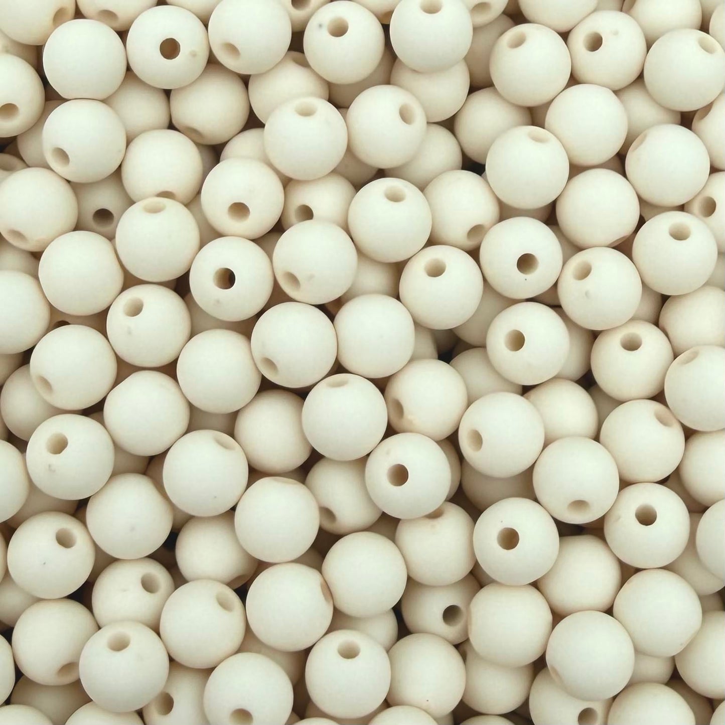 50 stuks acryl kralen mat beige - 6mm